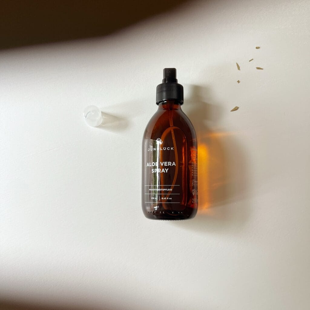 Junglück Aloe Vera Spray Review, hydraterende toner, natuurlijke toner, vochtinbrengende spray voor huid haar en lichaam