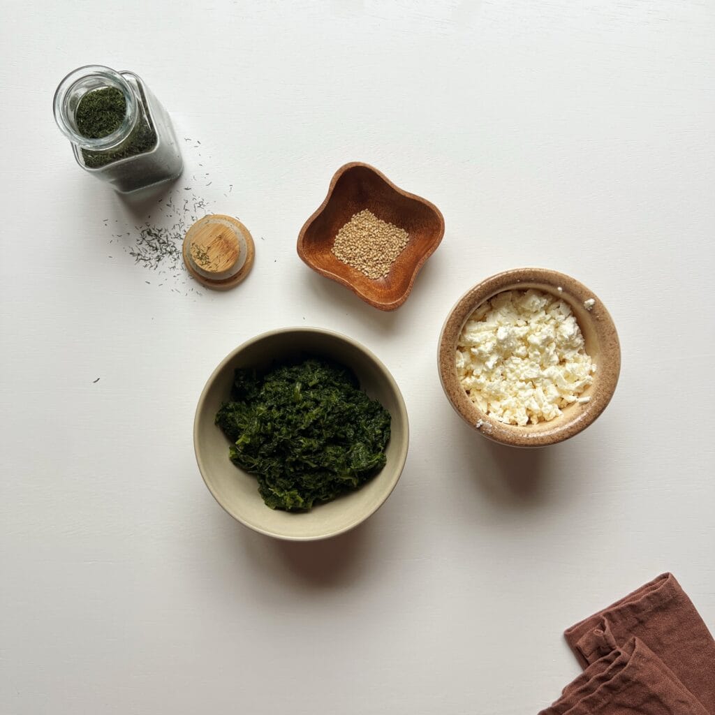 Spinazie en Feta bladerdeeg hapjes Recept ingrediënten el Soul